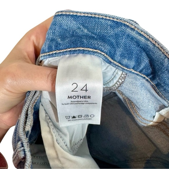 Mother The Pixie Hustler Ankle Button Fly Kick Flare Bootcut Jeans in Tarot Time - Picture 11 of 16